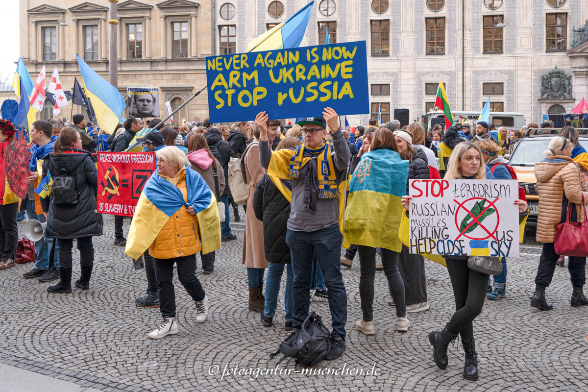 Demonstration für die Ukraine