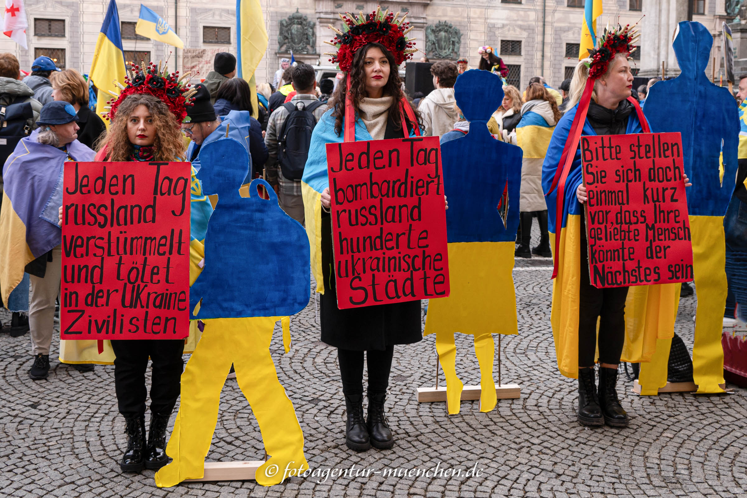 Demonstration für die Ukraine