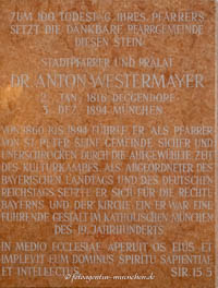 Gedenktafel - Anton Westermayer – Foto aus München