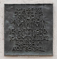 Gedenktafel - Alter Simpl – Foto aus München