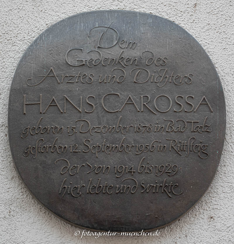 Gedenktafel - Hans Carossa – Denkmal/Kunstwerk in München