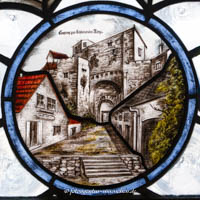 Eingang zur Schlossruine Alzey – Foto aus München