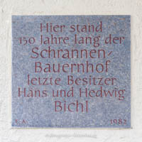 Gedenktafel - Schrannen-Bauernhof – Foto aus München