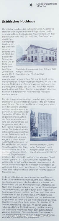 Infotafel - Städisches Hochhaus – Foto aus München