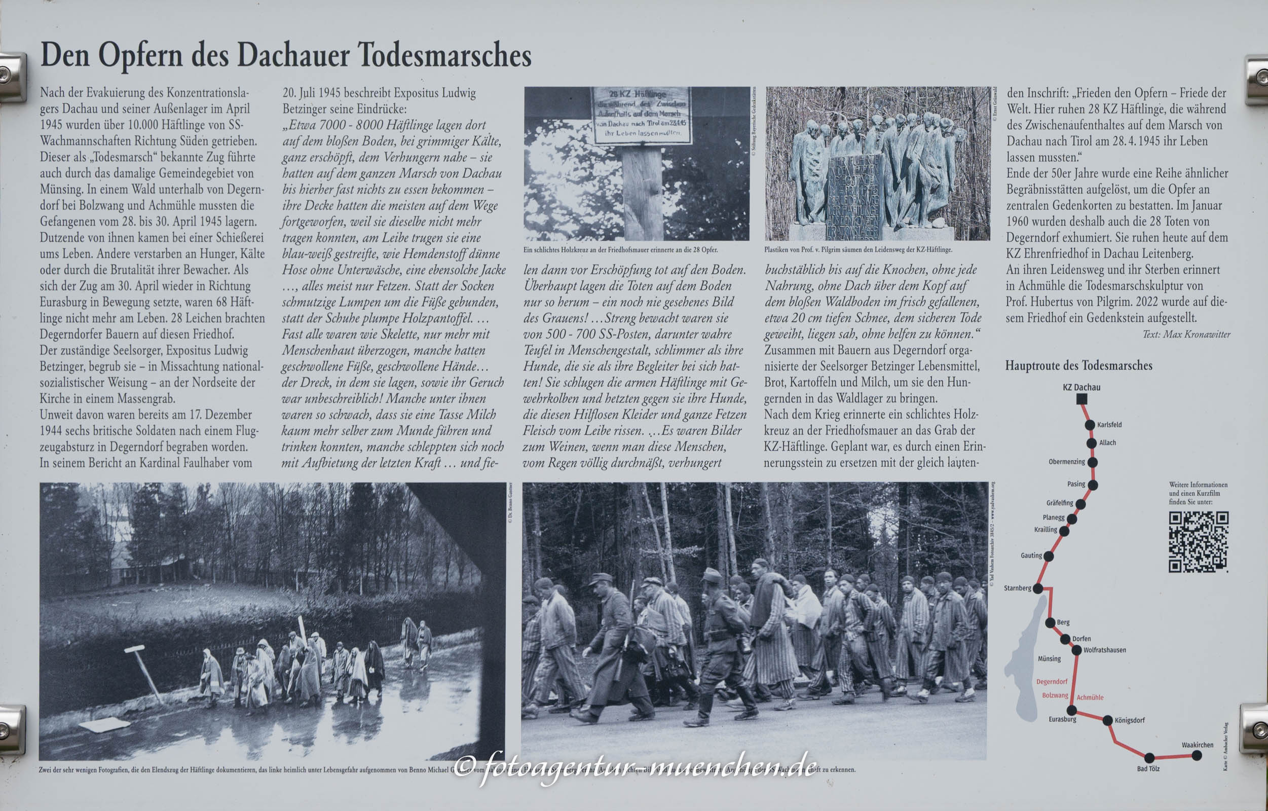 Infotafel Todesmarsch - Dergerndorf