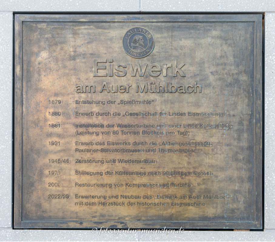 Gedenktafel - Eiswerk am Auer Mühlbach – Denkmal/Kunstwerk in München