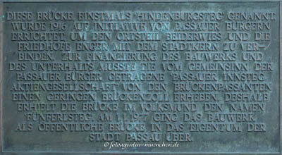 Gedenktafel  - Fünferlsteg