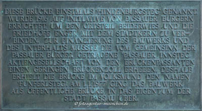 Gedenktafel  - Fünferlsteg