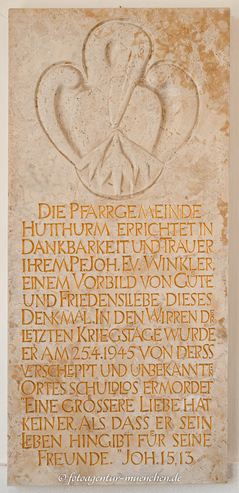 Gedenktafel für den Pfarrer Winkler