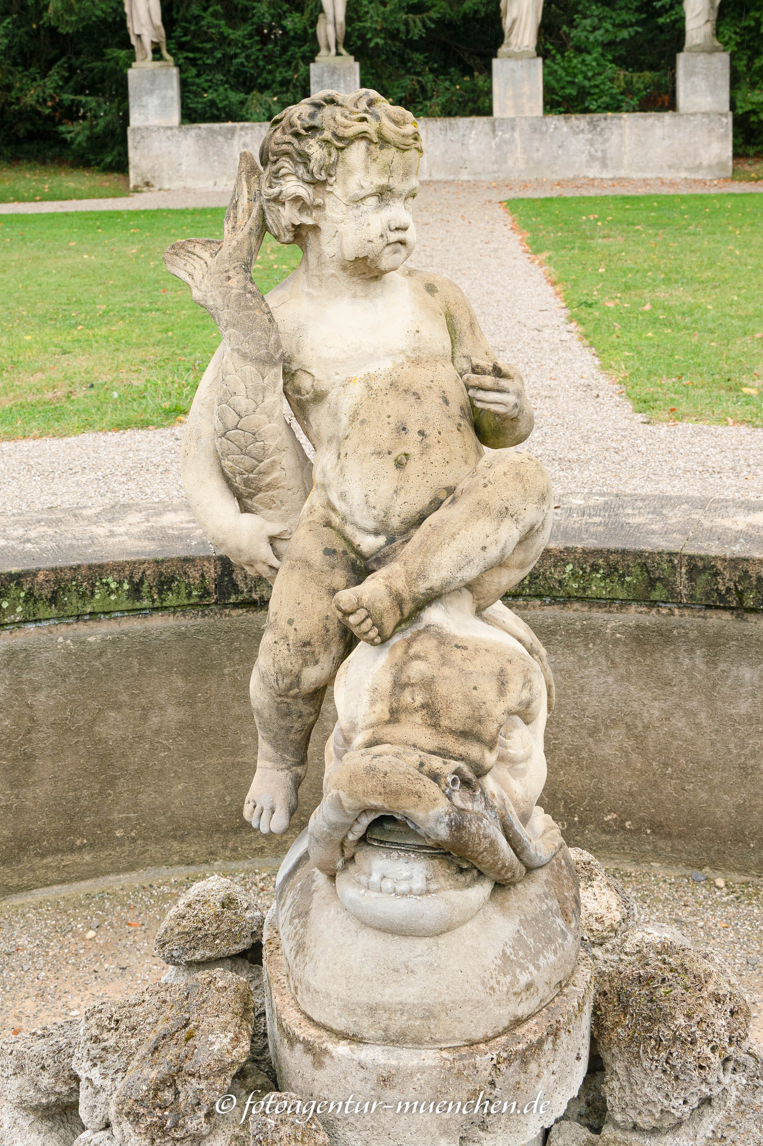 Knabe und Delphin