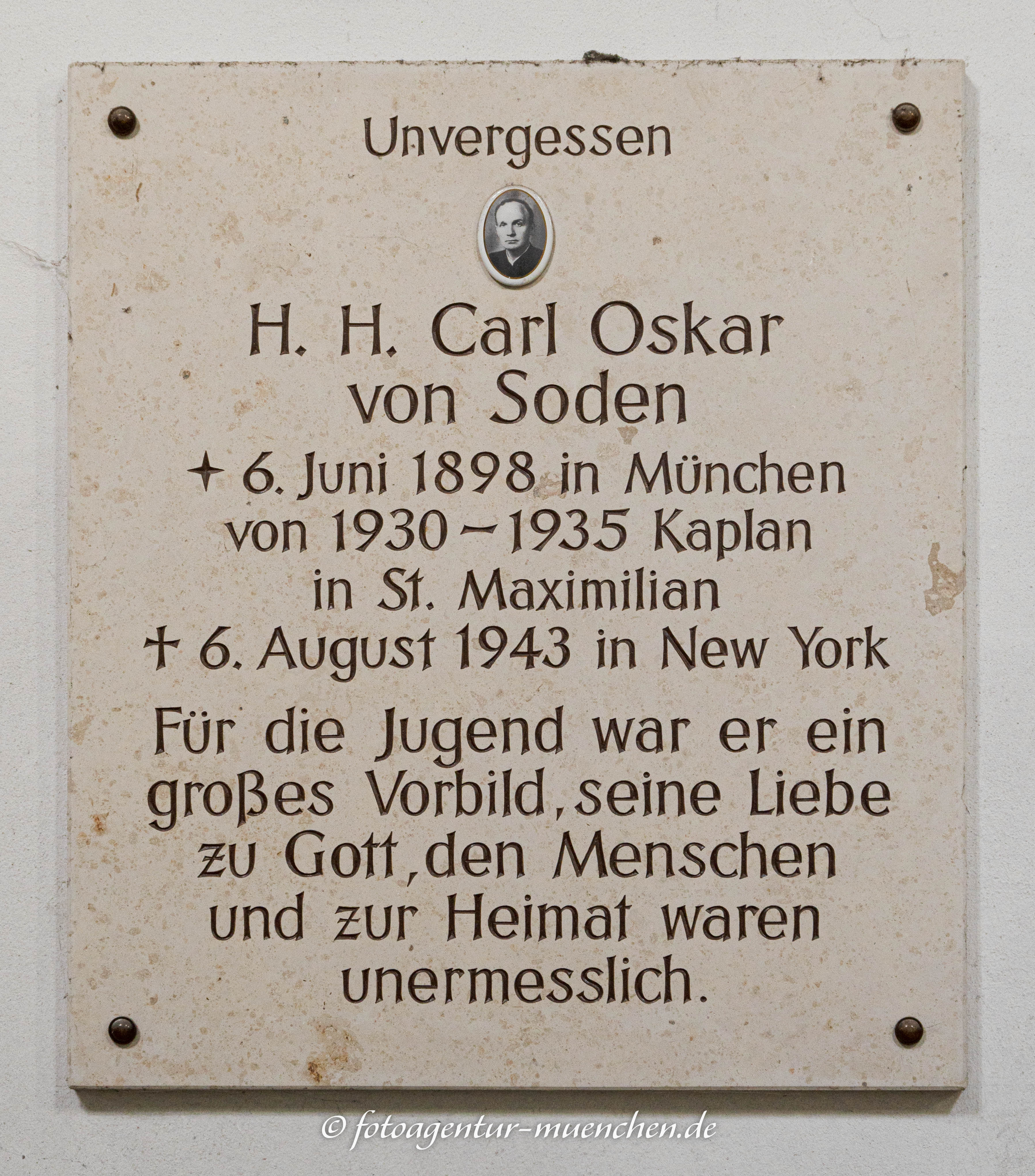 Gedenktafel  - Carl Oskar von Soden