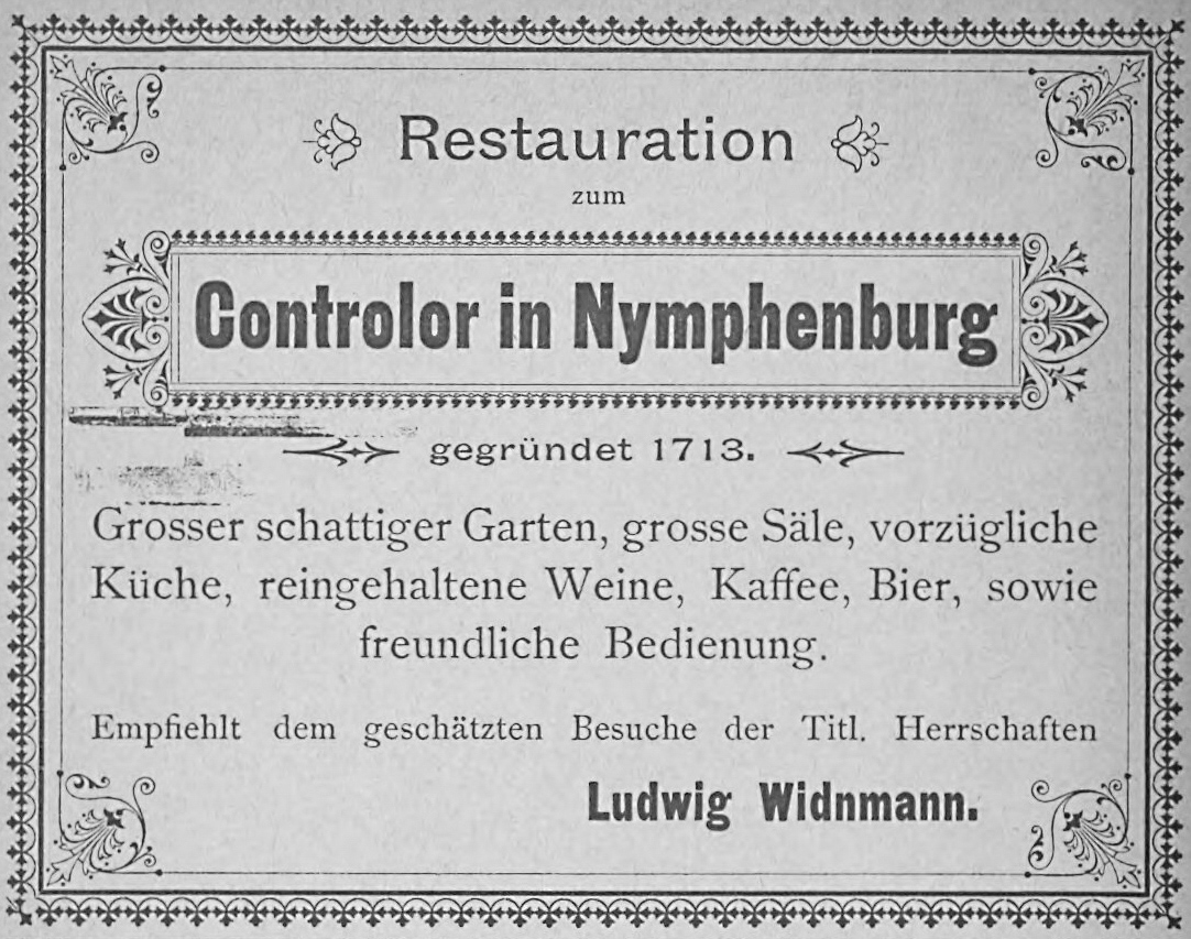 Restauration zum Controlor in Nymphenburg