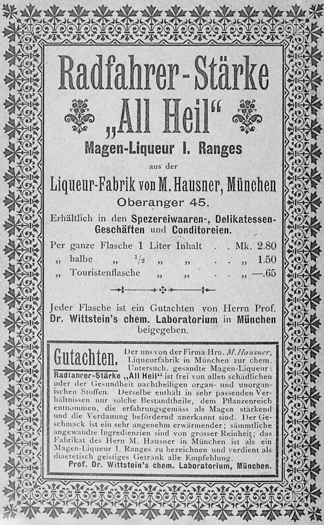 Radfahrer-Stärke „All Heil“