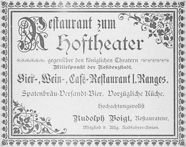 Restaurant zum Hoftheater
