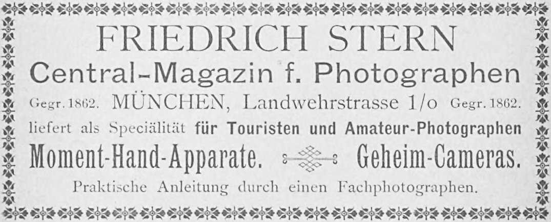 Friedrich Stern - Central-Magazin f. Photographen