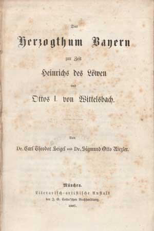 <br />
<b>Warning</b>:  Undefined variable $titel in <b>/var/www/vhosts/stadtgeschichte-muenchen.de/httpdocs/literatur/eintrag_1.inc</b> on line <b>20</b><br />
Heigel Karl Theodor von, Riezler Sigmund Otto - 