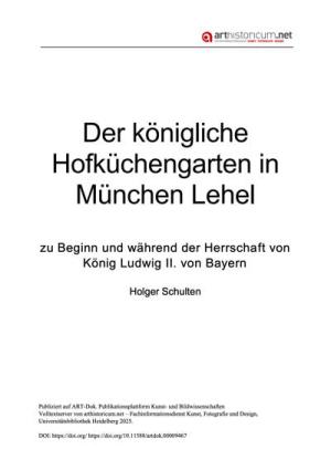 Kein Buchcover vorhanden: Der königliche Hofküchengarten in München Lehel von Schulten Holger