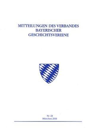  - Mitteilungen des Verbandes Bayerischer Geschichtsvereine